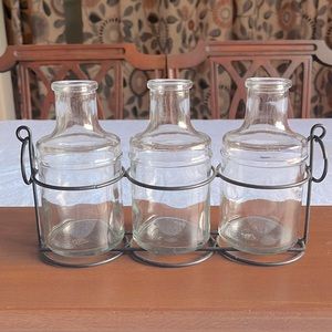 3 Jar Glass Vase